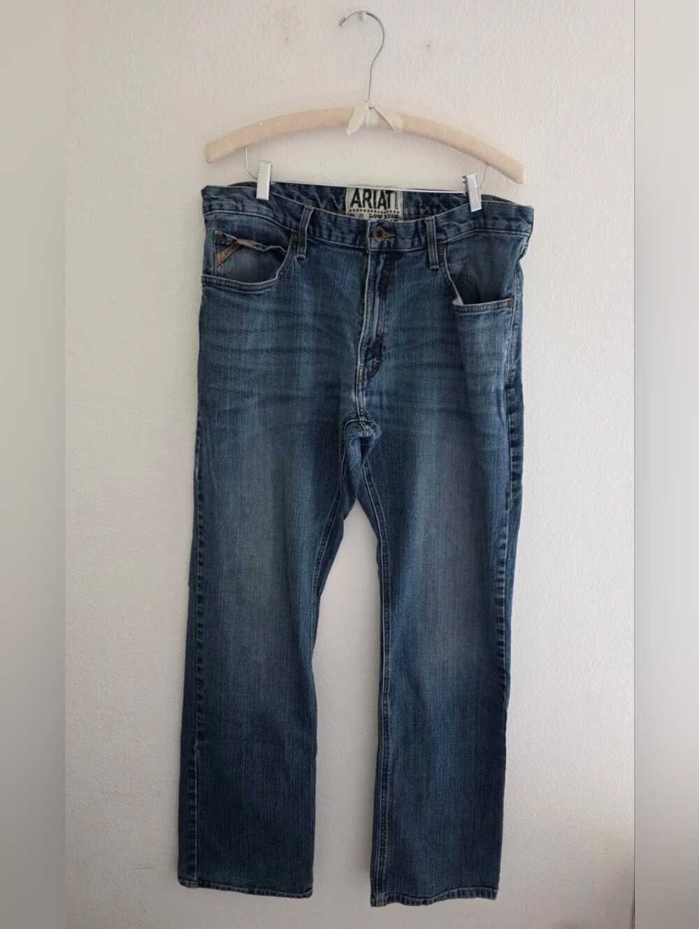 Ariat Jeans Men's M4 Low Rise Boot Denim In Dark Blue Sz W 36" x L 34"
